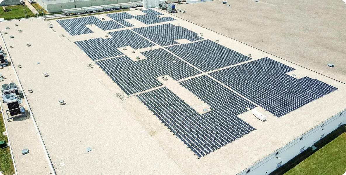 Plastics manufacturing facility 1.63 MW commercial solar array